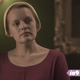June (Elisabeth Moss) in an earlier episode of The Handmaid’s Tale.